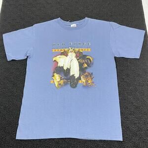 Vintage Old Forge Shirt Mens Medium Blue American Spirits Animal Graphic 90s Tee